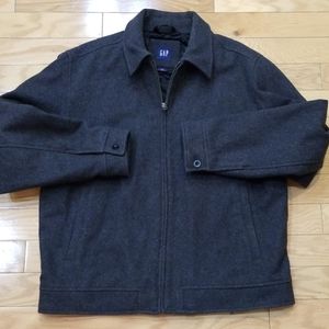 GAP Gray Wool Bomber Jacket Large
